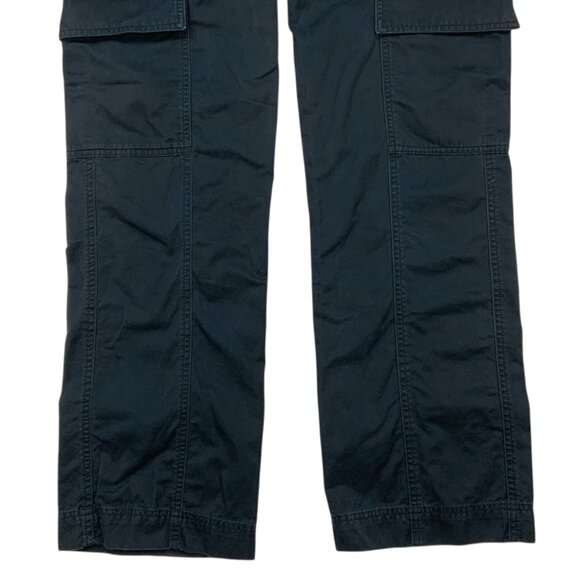 Abercrombie & Fitch Womens Cargo Pant 4 27 Black High Rise Straight Leg Academia - Picture 10 of 12
